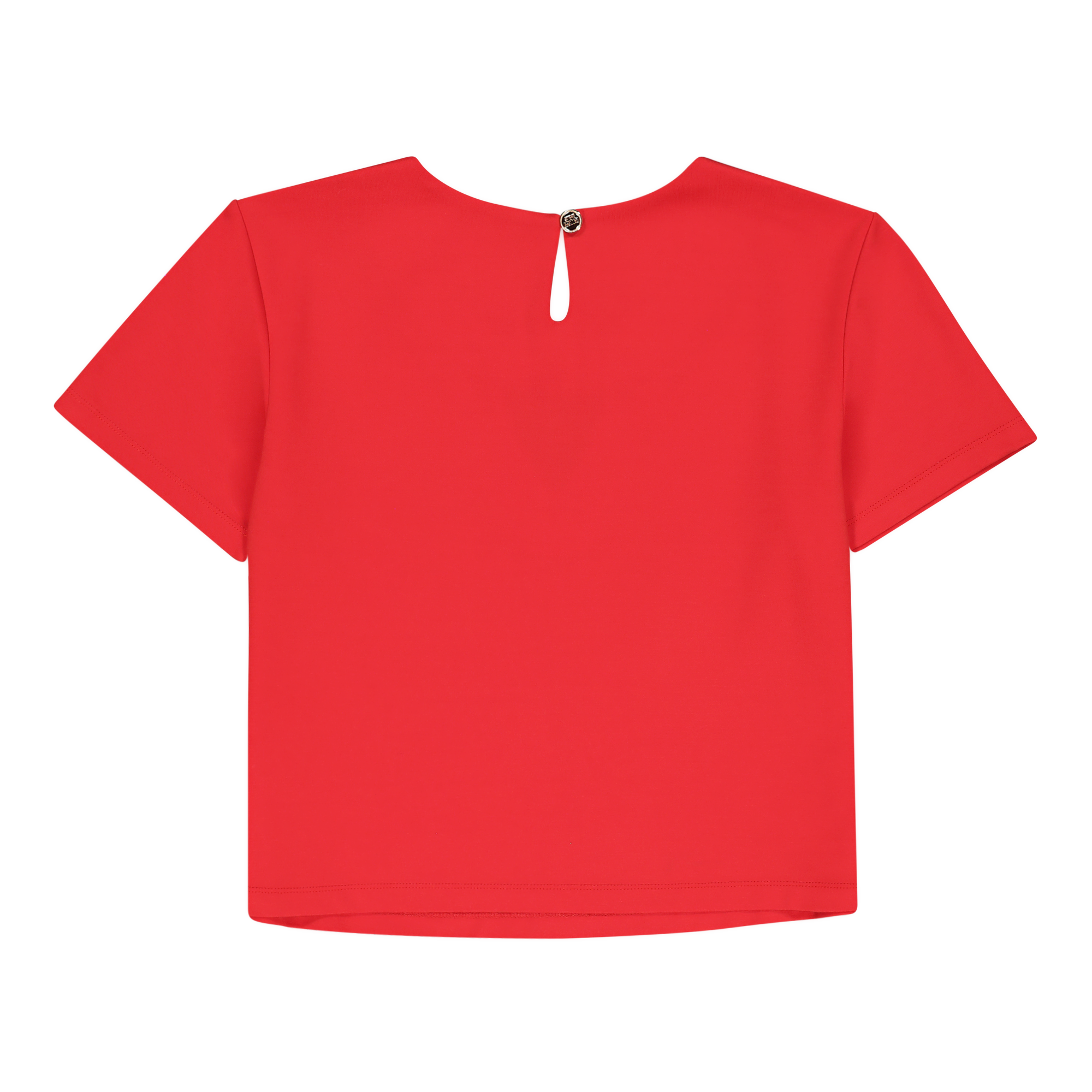 HAILEY RED TOP WITH LOGO TRIM