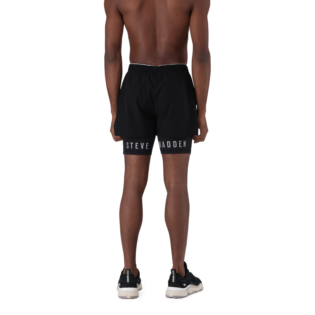 AMOS BLACK 2-IN-1 ACTIVE SHORTS
