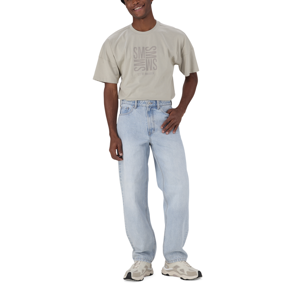 OSCAR STRAIGHT FIT LIGHT WASH JEANS