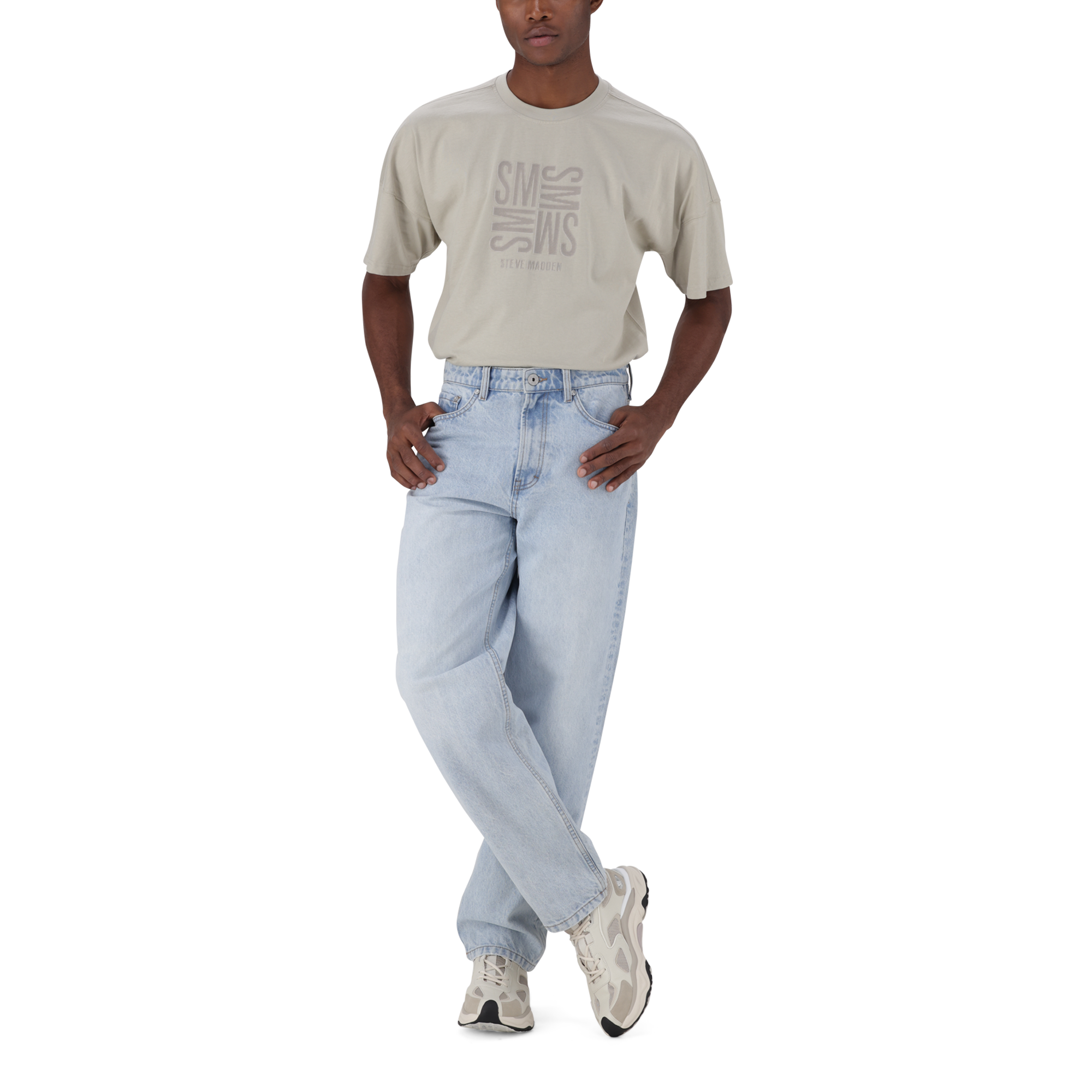 OSCAR STRAIGHT FIT LIGHT WASH JEANS