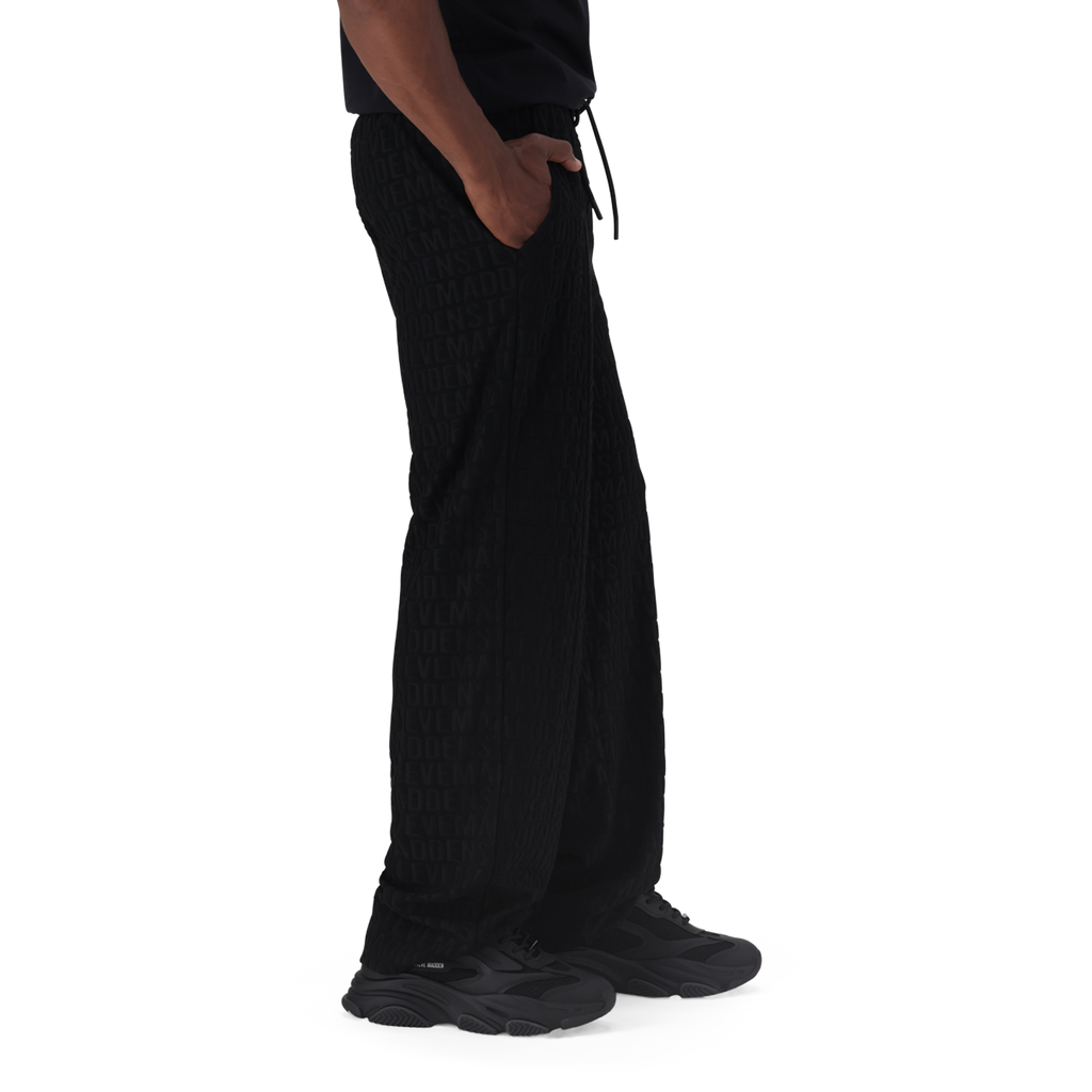 JULIO BLACK STRAIGHT LEG JOGGER WITH EMBOSSED LOGO