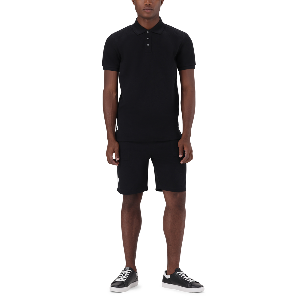 PAUL BLACK JACQUARD EMBOSSED GOLFER