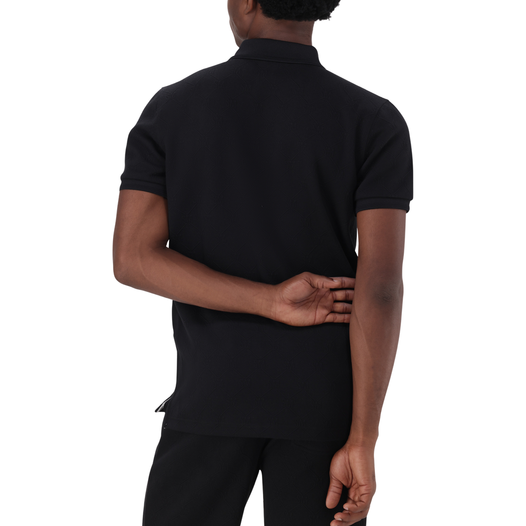 PAUL BLACK JACQUARD EMBOSSED GOLFER