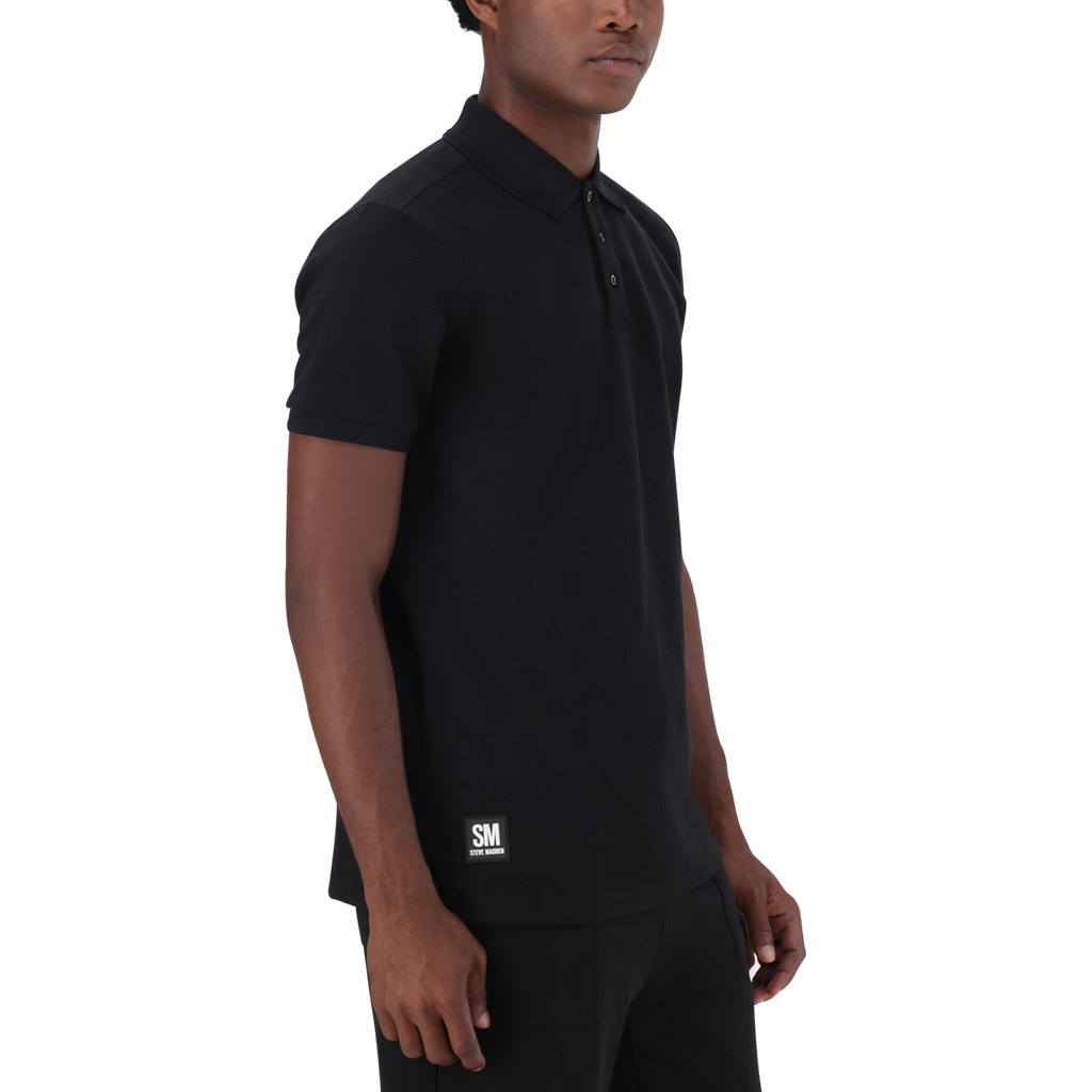 PAUL BLACK JACQUARD EMBOSSED GOLFER