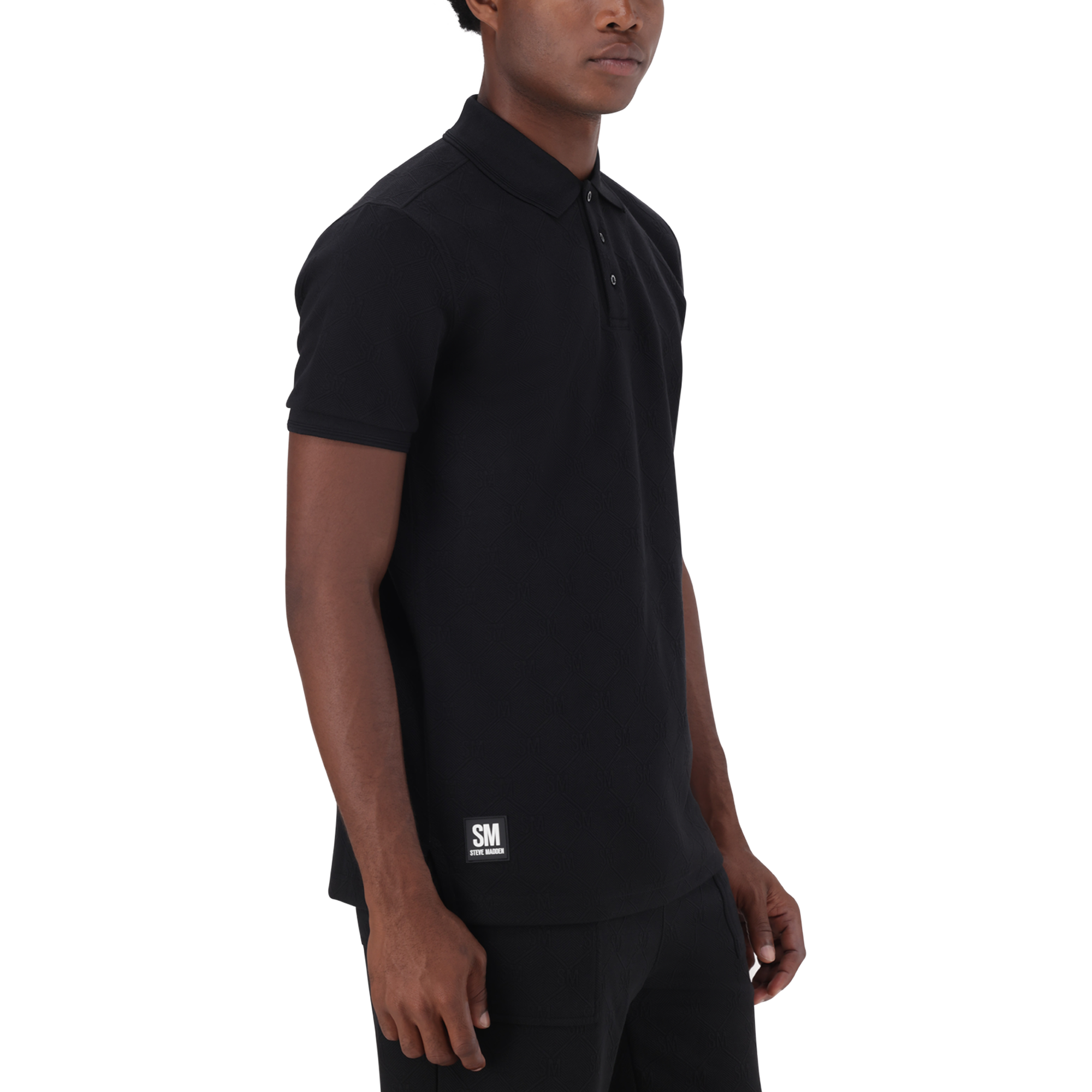 PAUL BLACK JACQUARD EMBOSSED GOLFER