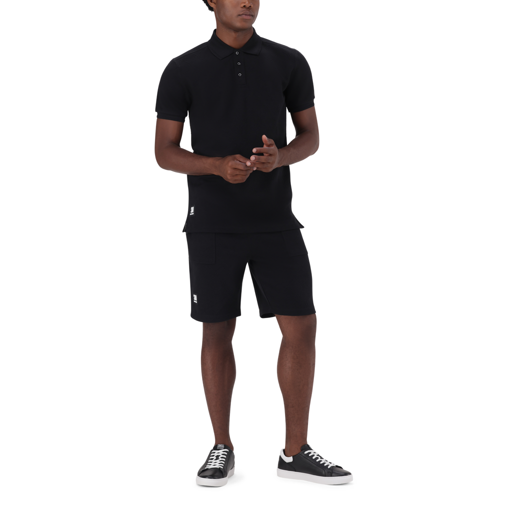 PAUL BLACK JACQUARD EMBOSSED GOLFER