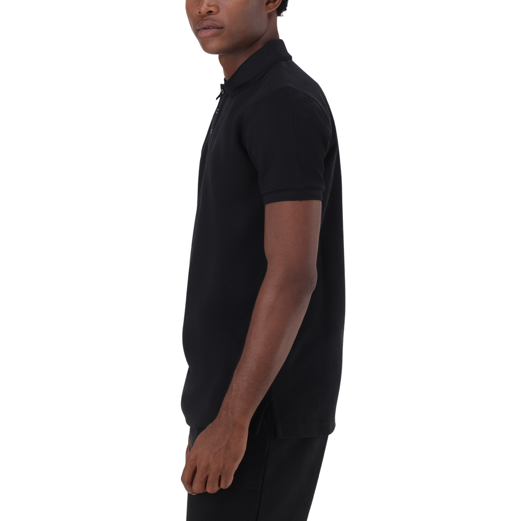PAUL BLACK JACQUARD EMBOSSED GOLFER