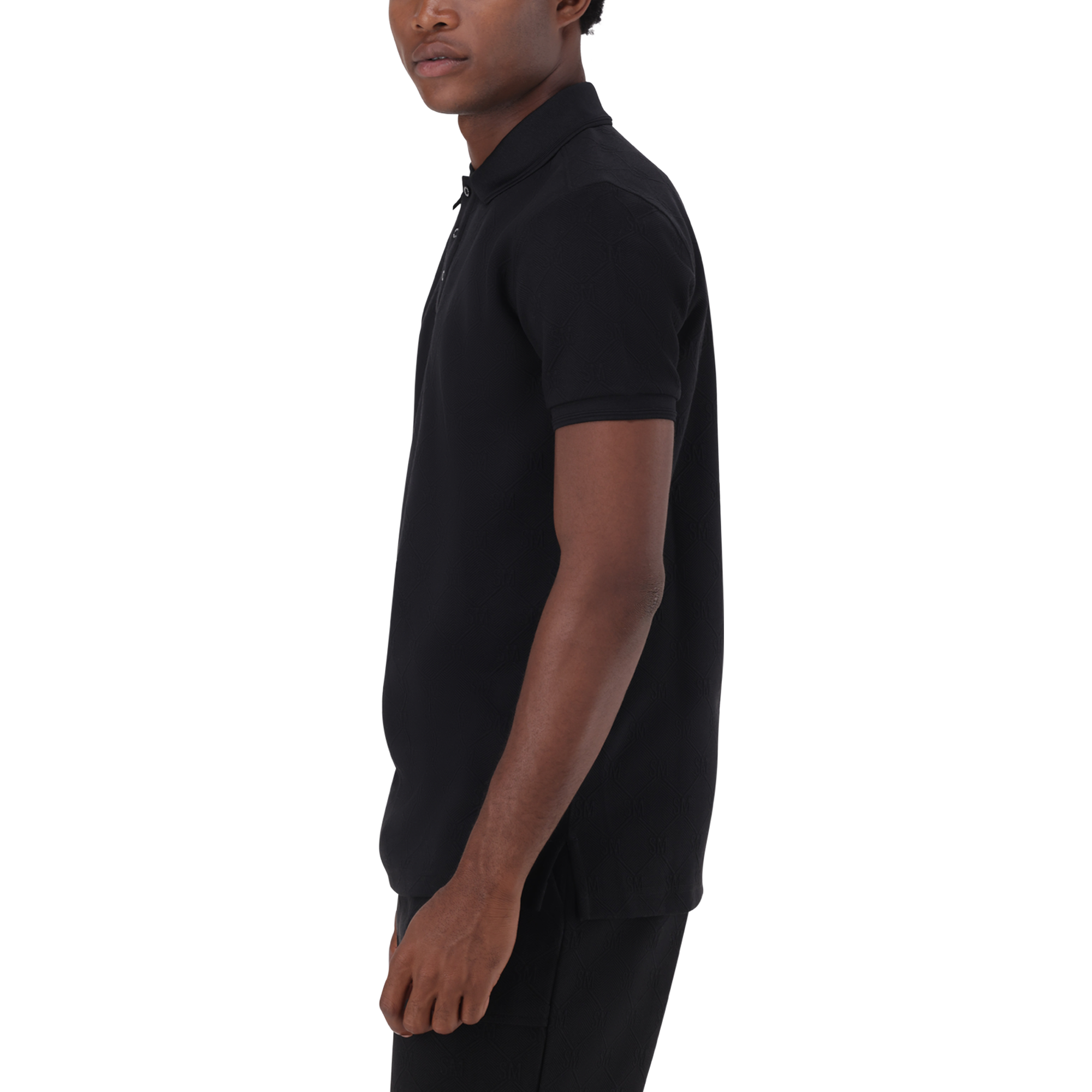 PAUL BLACK JACQUARD EMBOSSED GOLFER