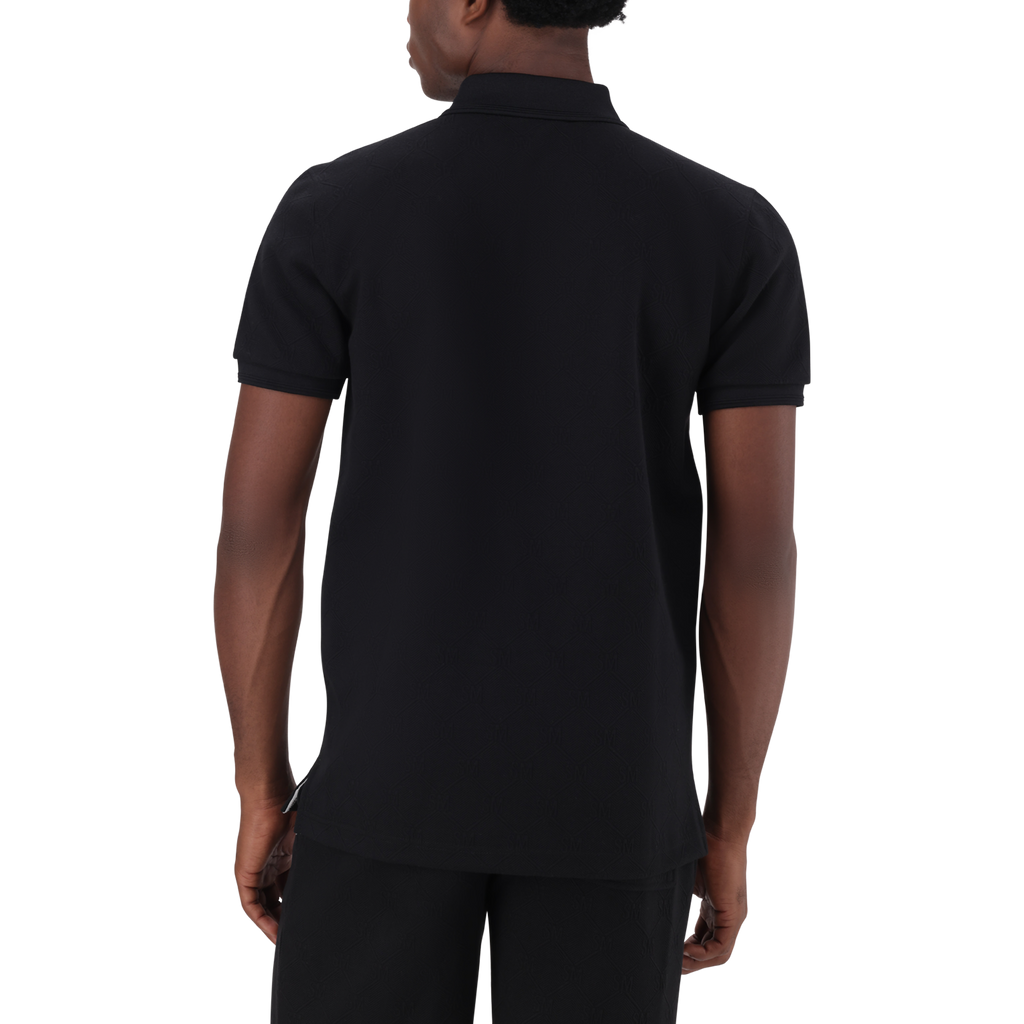PAUL BLACK JACQUARD EMBOSSED GOLFER