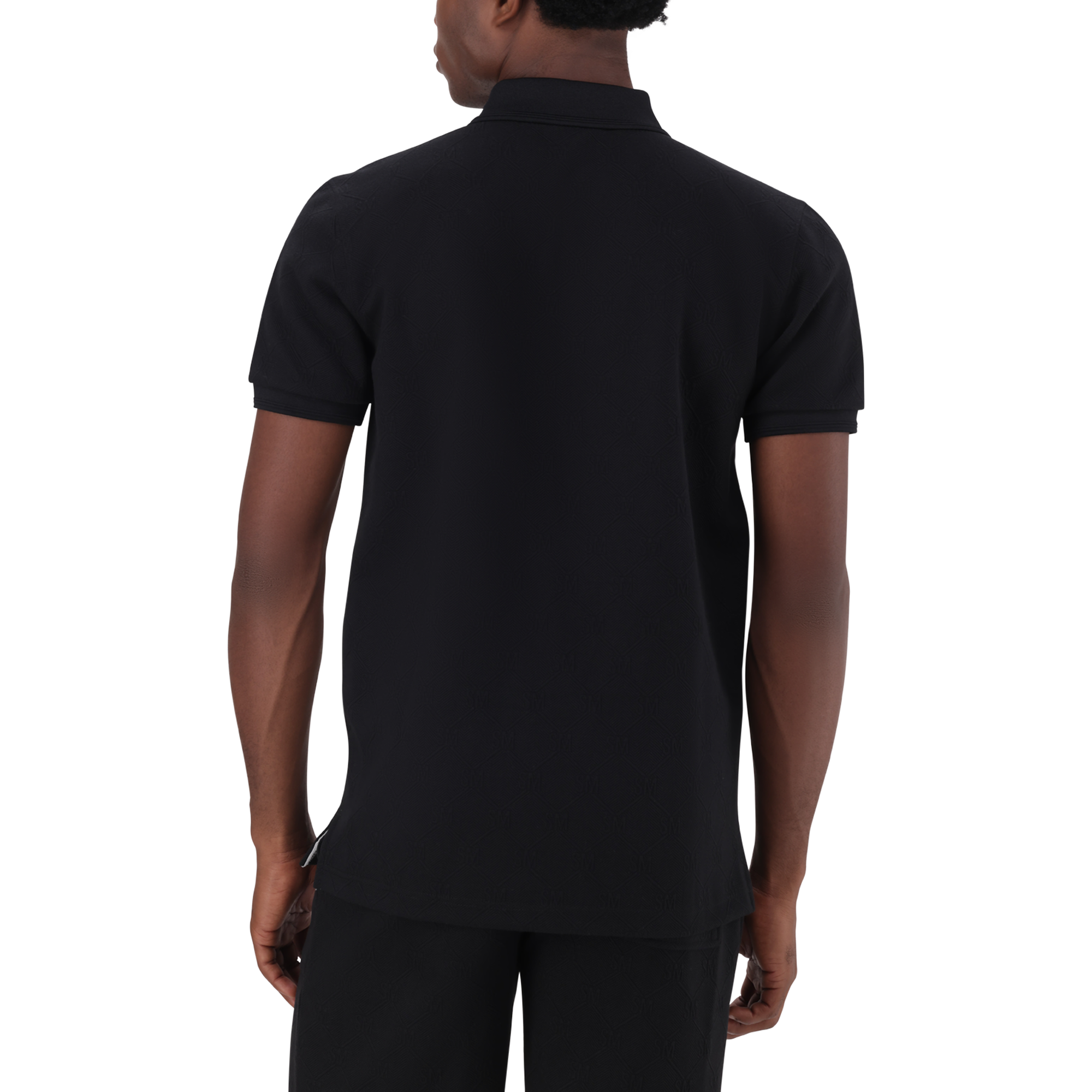 PAUL BLACK JACQUARD EMBOSSED GOLFER