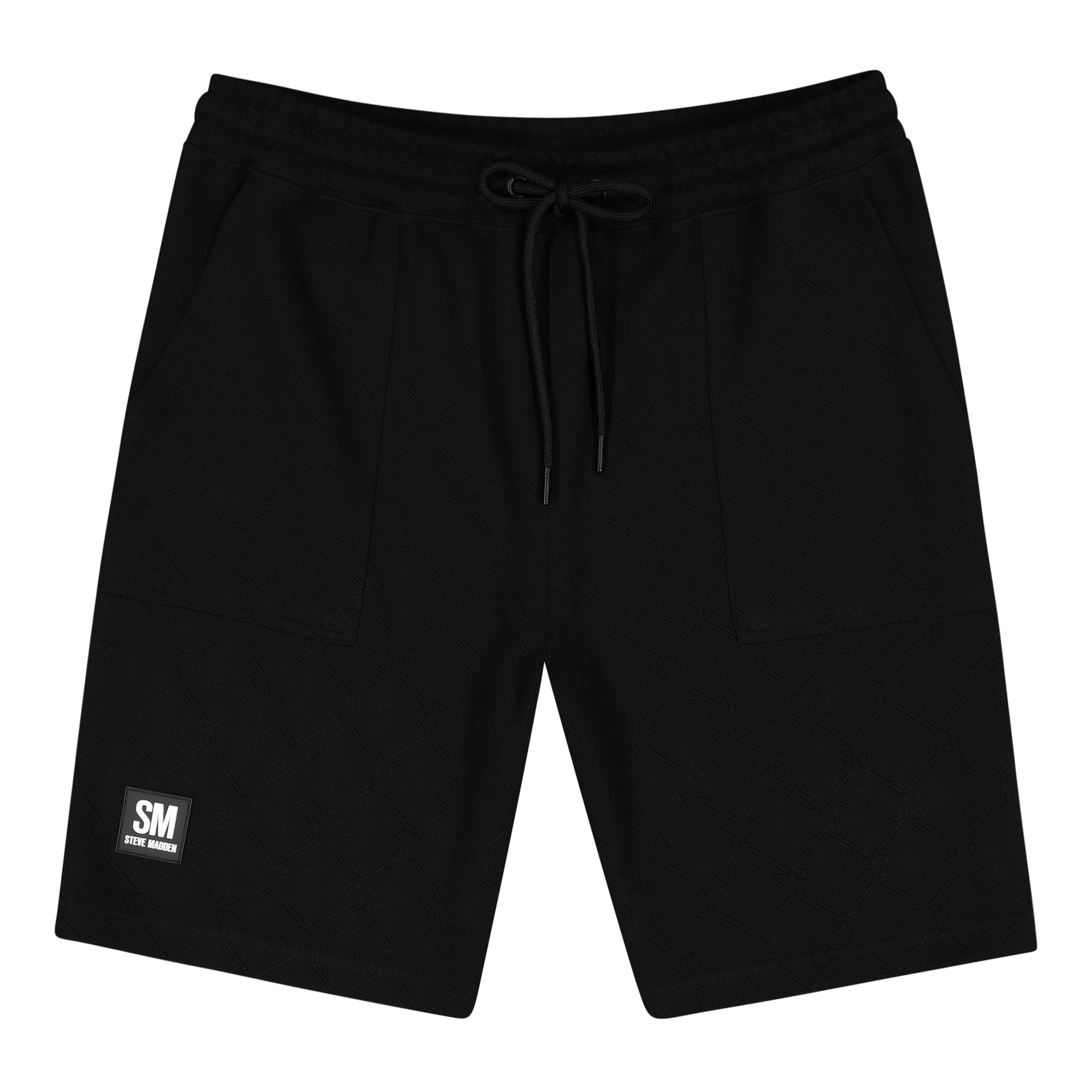 JASPER BLACK JACQUARD EMBOSSED SHORTS