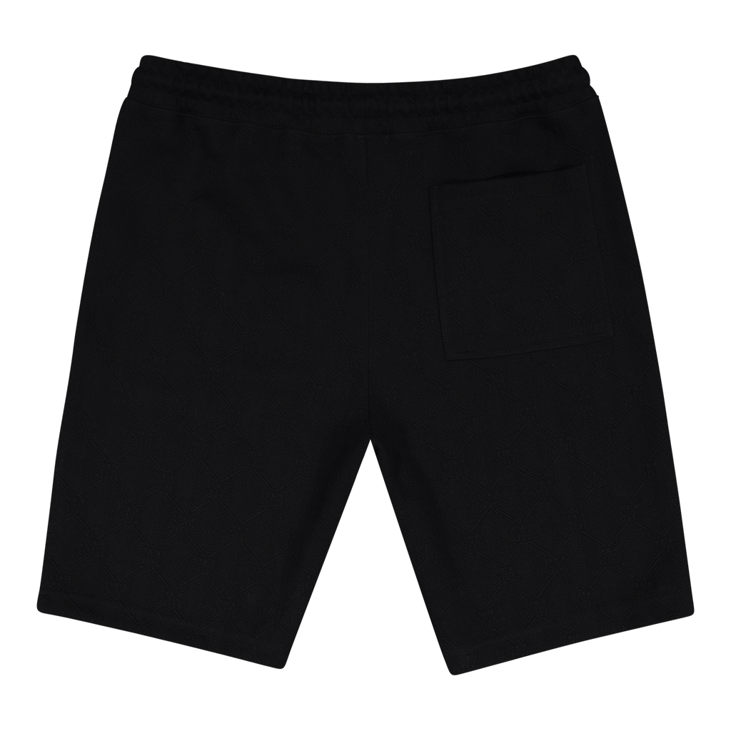 JASPER BLACK JACQUARD EMBOSSED SHORTS
