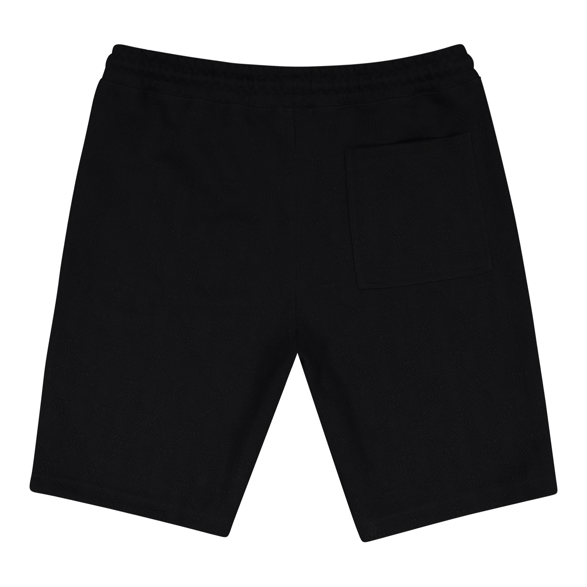 JASPER BLACK JACQUARD EMBOSSED SHORTS