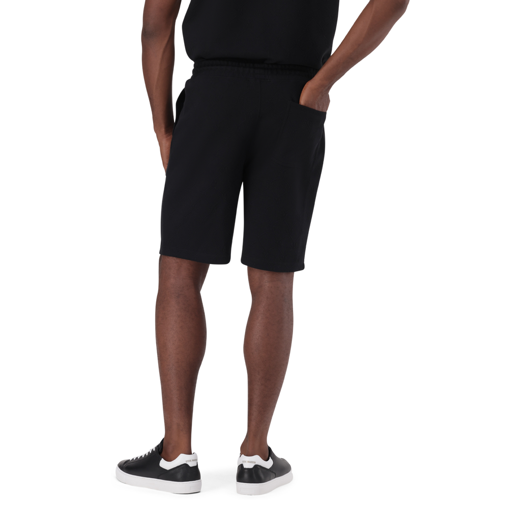 JASPER BLACK JACQUARD EMBOSSED SHORTS
