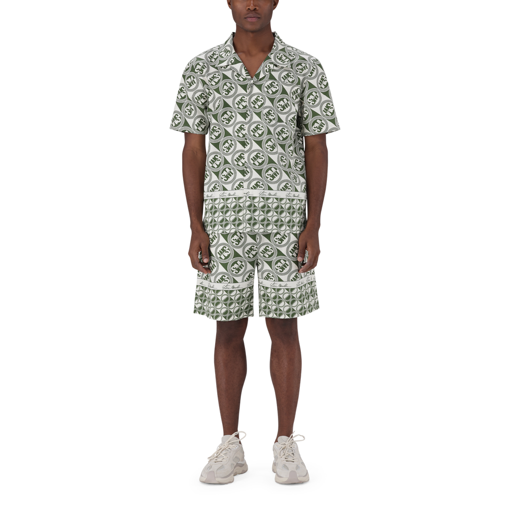 LENNON FATIGUE/CREAM LOGO PRINTED SHIRT