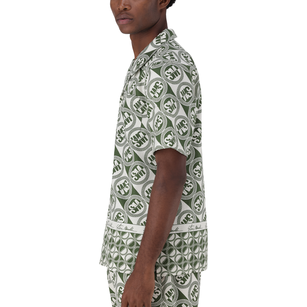 LENNON FATIGUE/CREAM LOGO PRINTED SHIRT