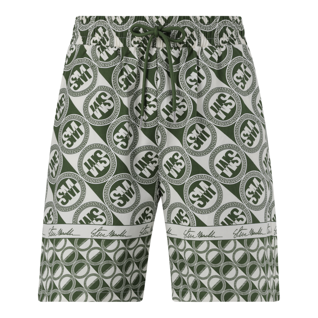 LOUIS FATIGUE/CREAM LOGO PRINTED SHORTS
