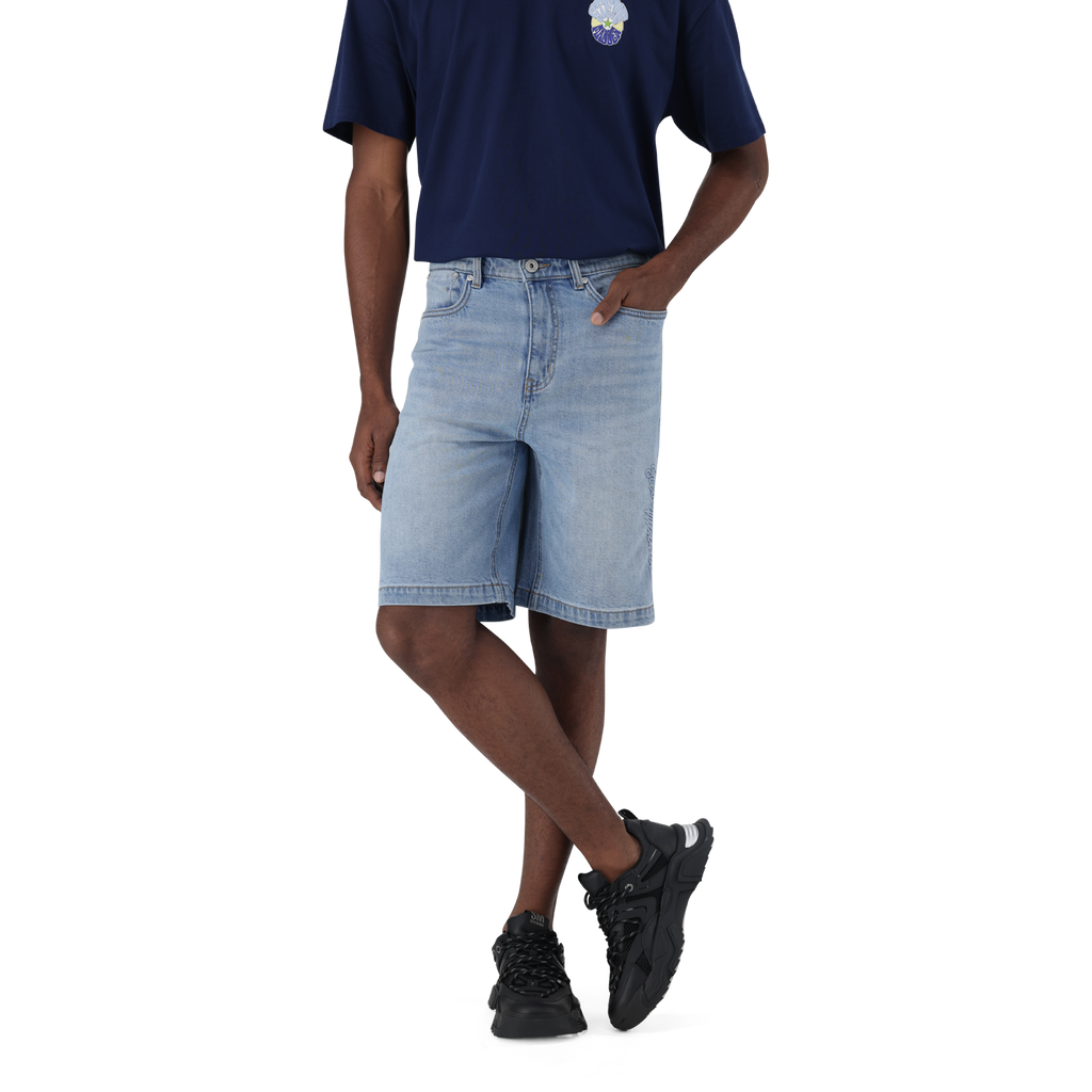 DEAN MID BLUE DENIM JORT