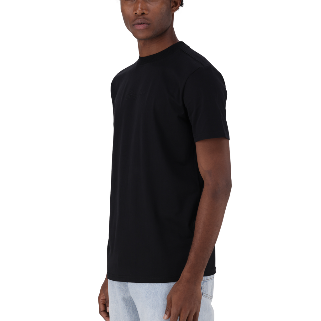 JAX BLACK CREW NECK LOGO T-SHIRT