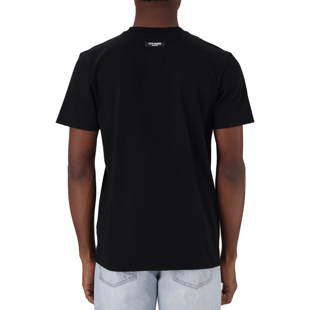 JAX BLACK CREW NECK LOGO T-SHIRT