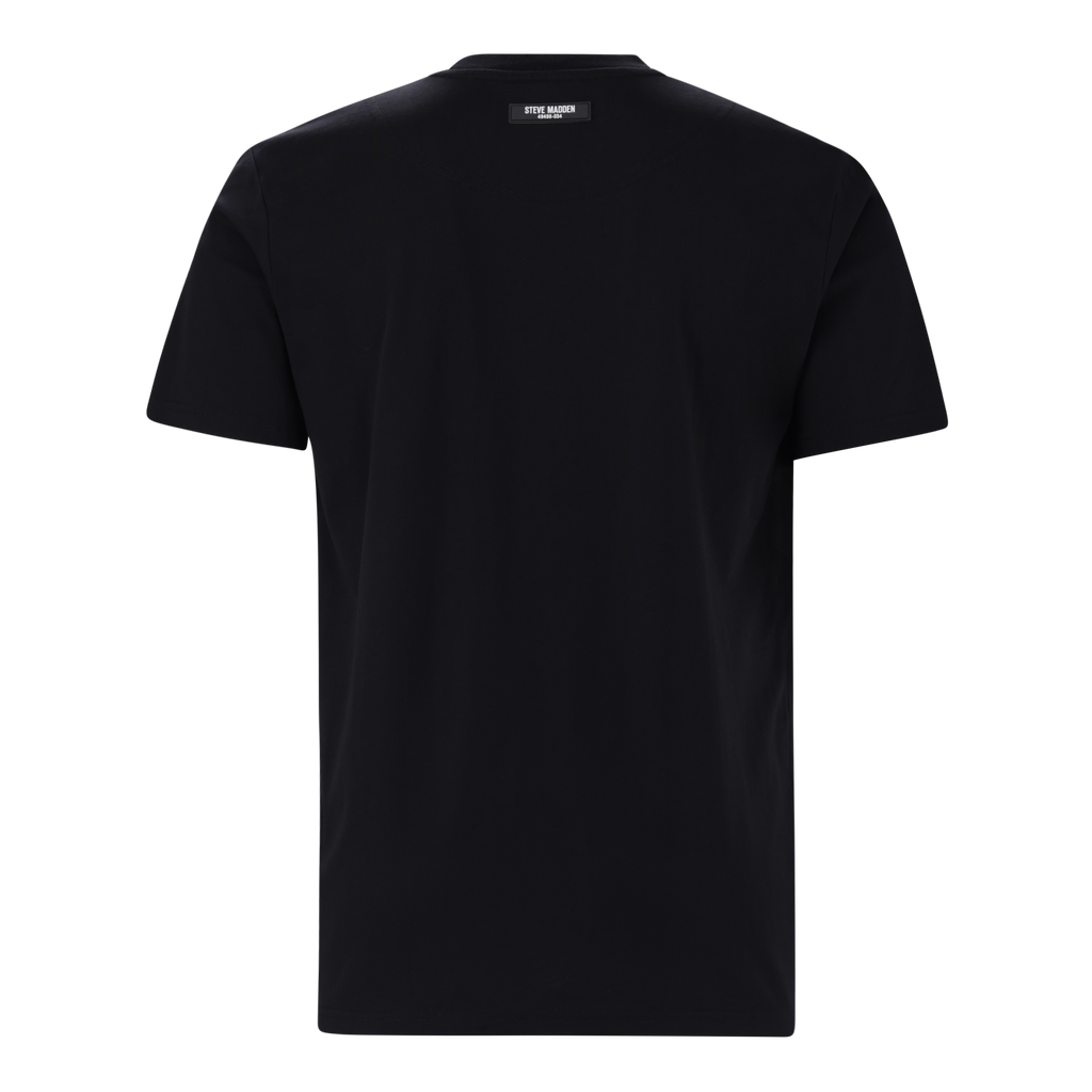 JAX BLACK CREW NECK LOGO T-SHIRT