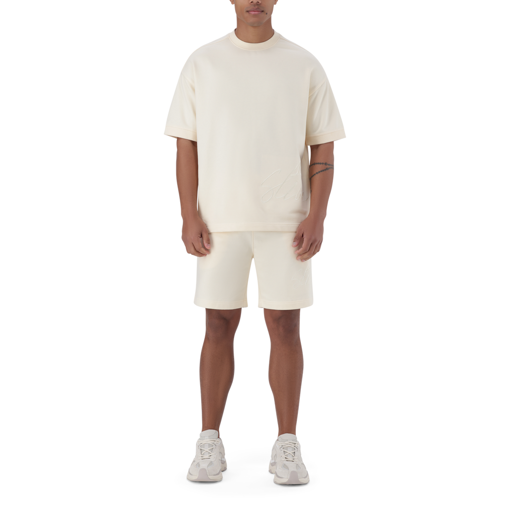 RUSH ECRU CREW NECK T-SHIRT