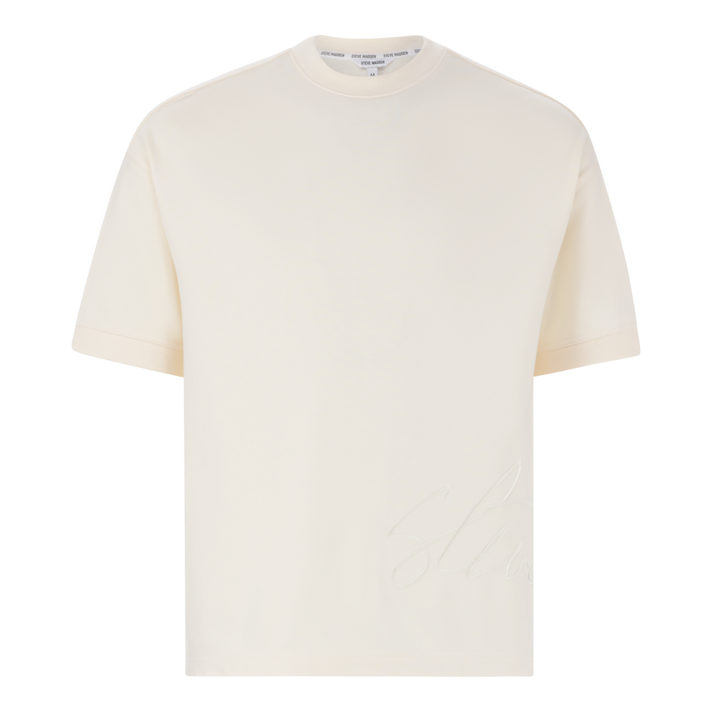 RUSH ECRU CREW NECK T-SHIRT