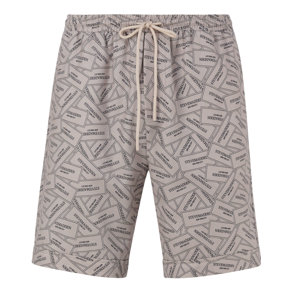 LEWIS KHAKI PRINTED SHORTS