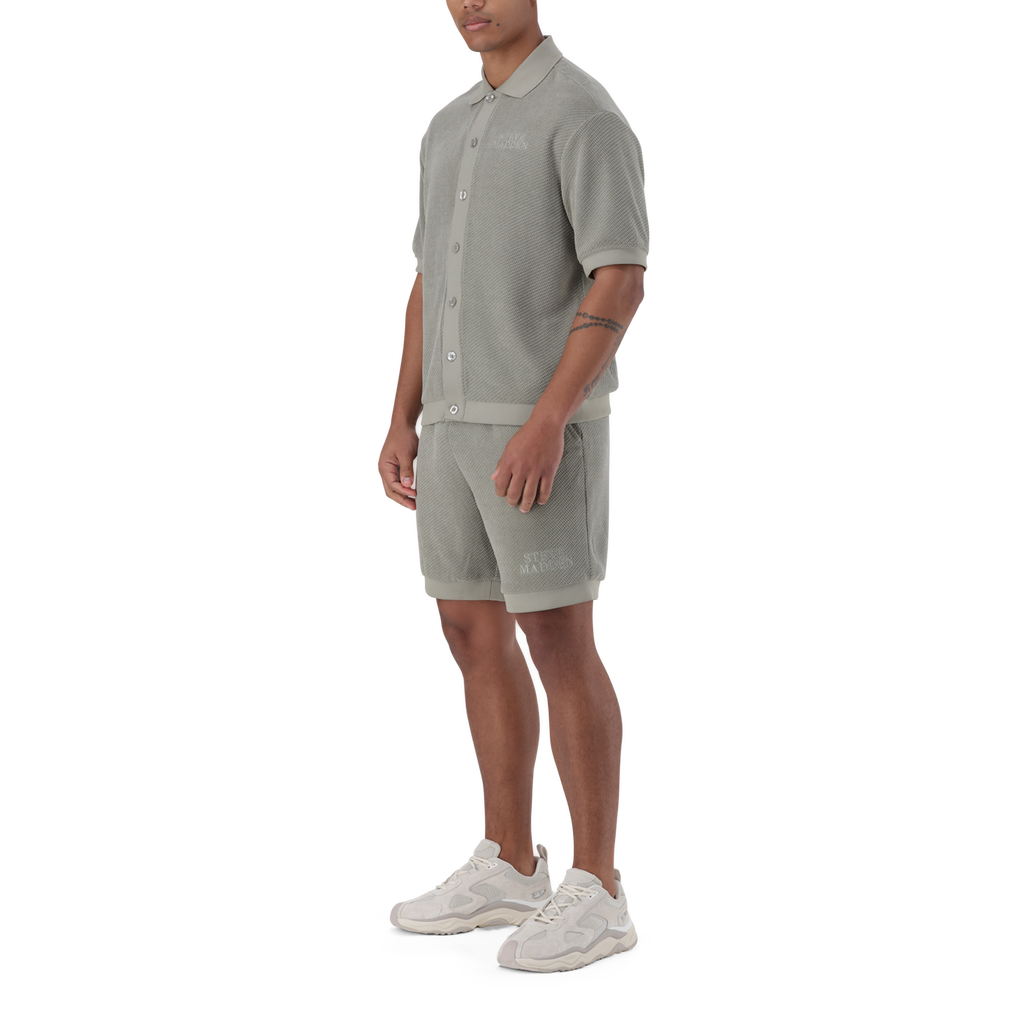 CASSIAN SAGE CROCHET SHIRT