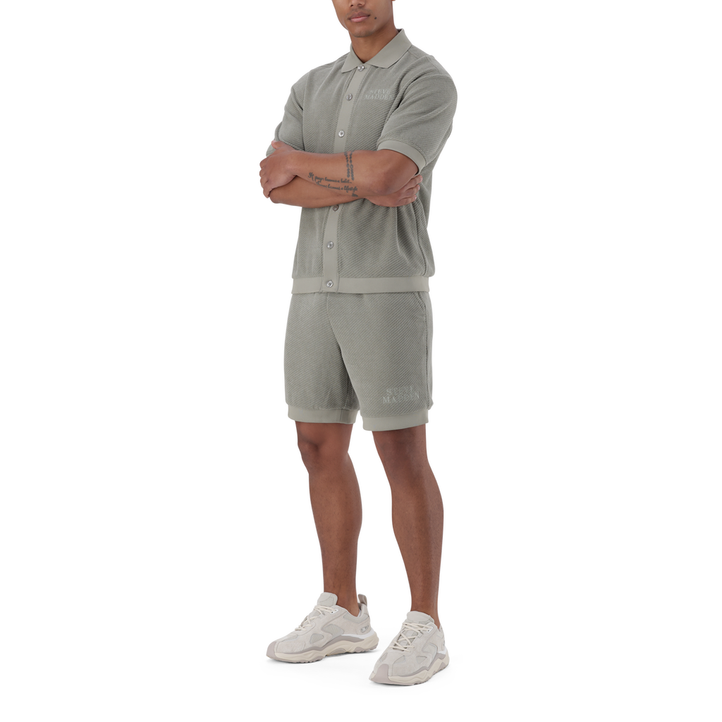 CASSIAN SAGE CROCHET SHIRT