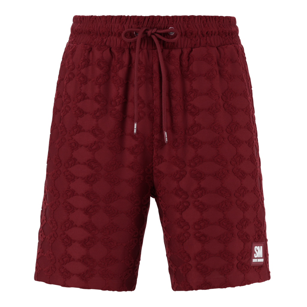 HARRY BURGUNDY EMBOSSED SHORTS
