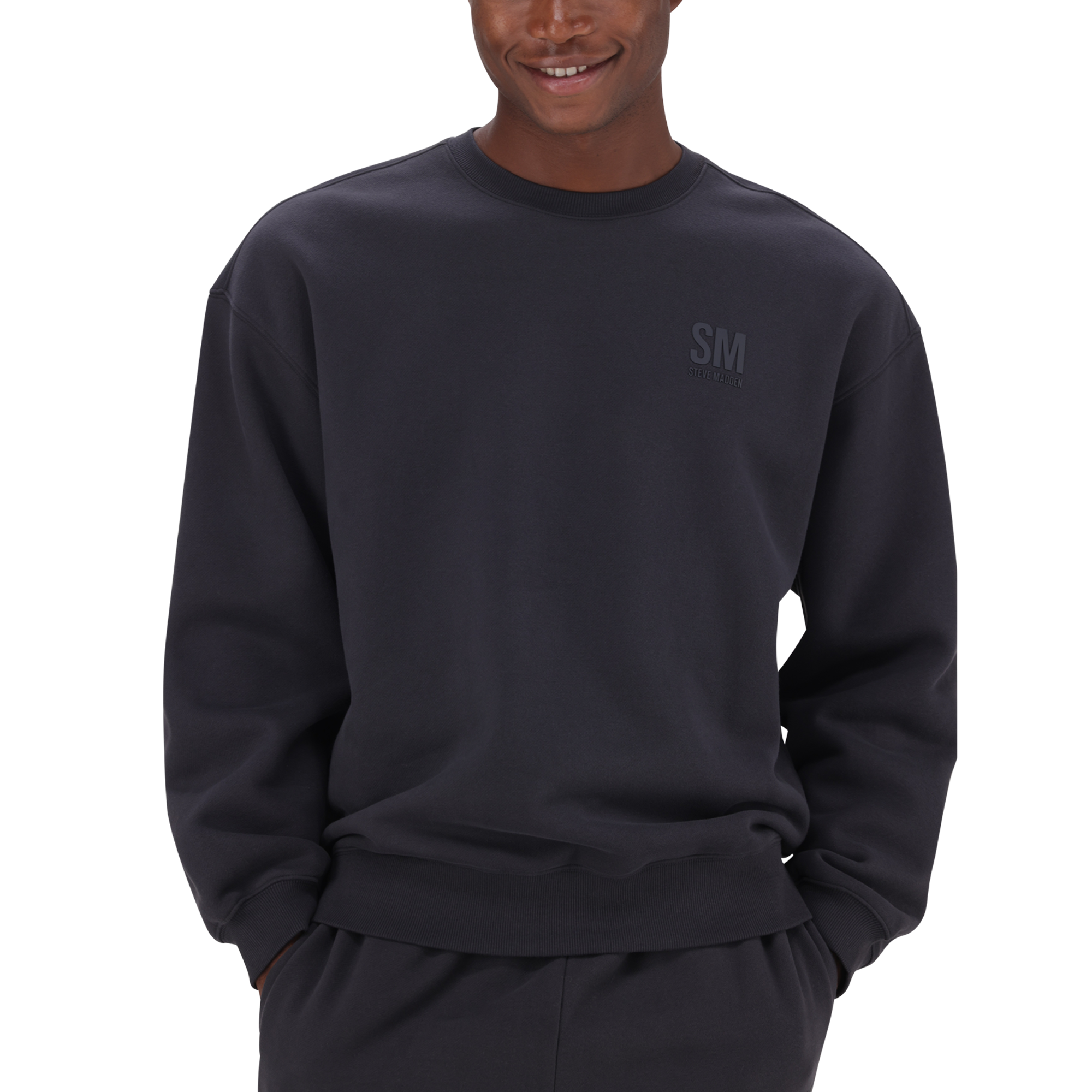 REIGN CHARCOAL RELAXED CREW NECK SWEAT