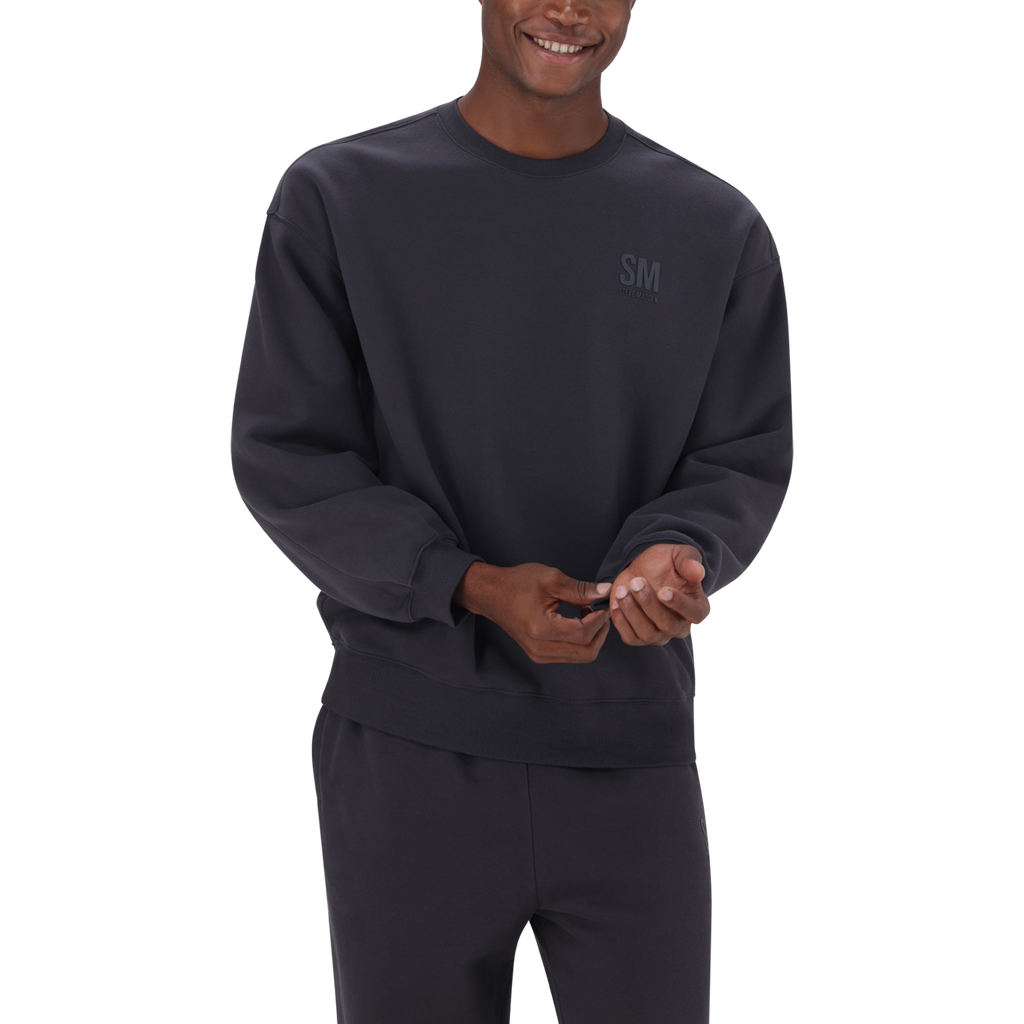 REIGN CHARCOAL RELAXED CREW NECK SWEAT