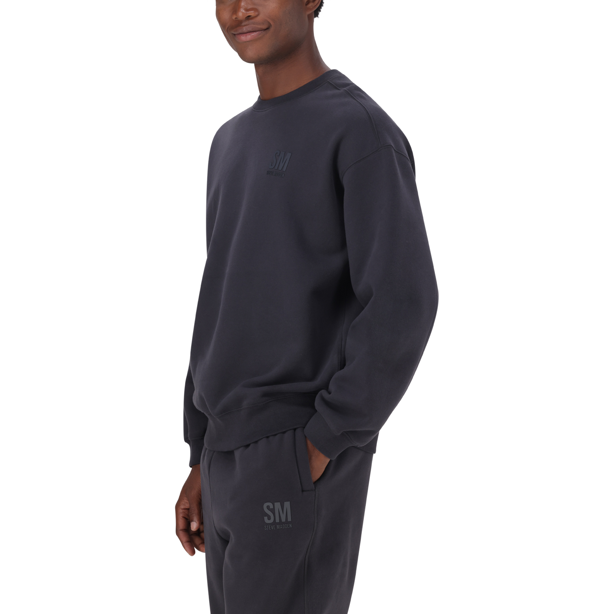 REIGN CHARCOAL RELAXED CREW NECK SWEAT