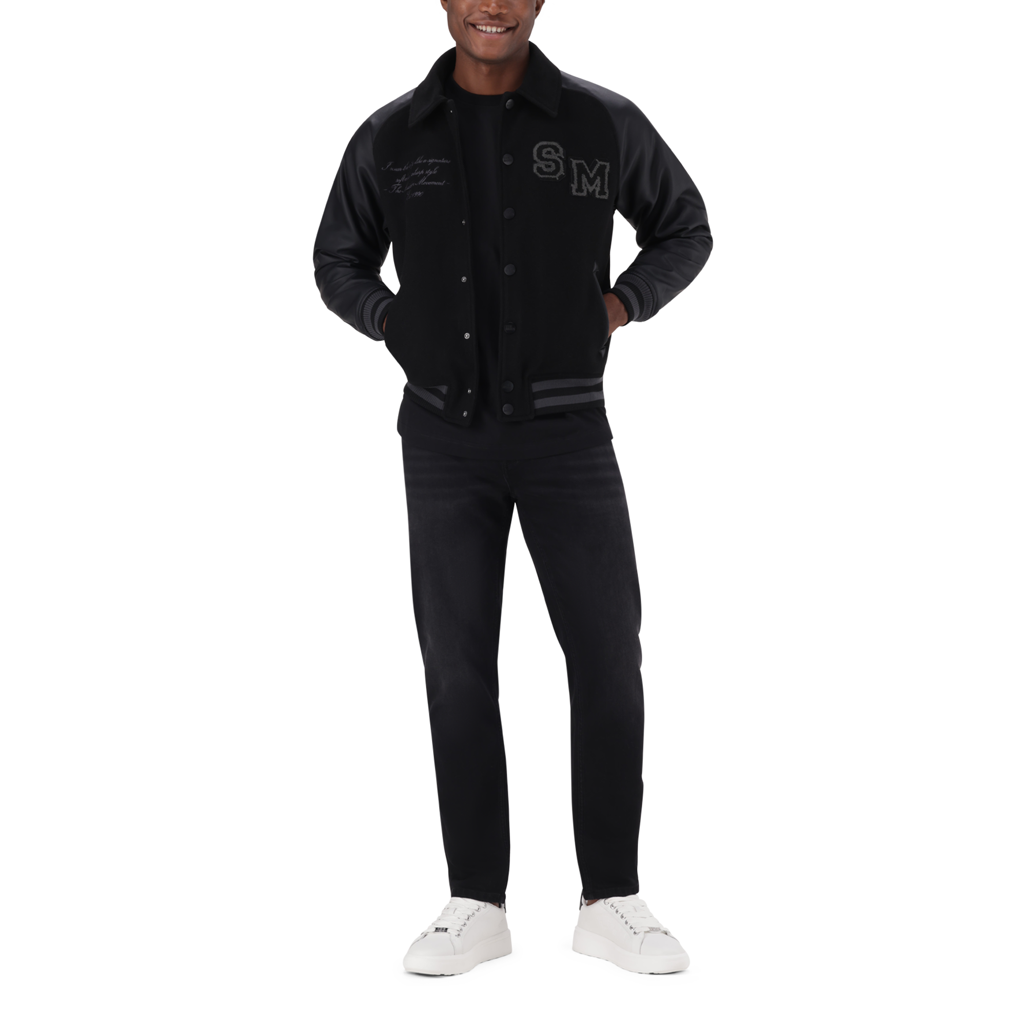 BRIGGS BLACK BASEBALL JACKET