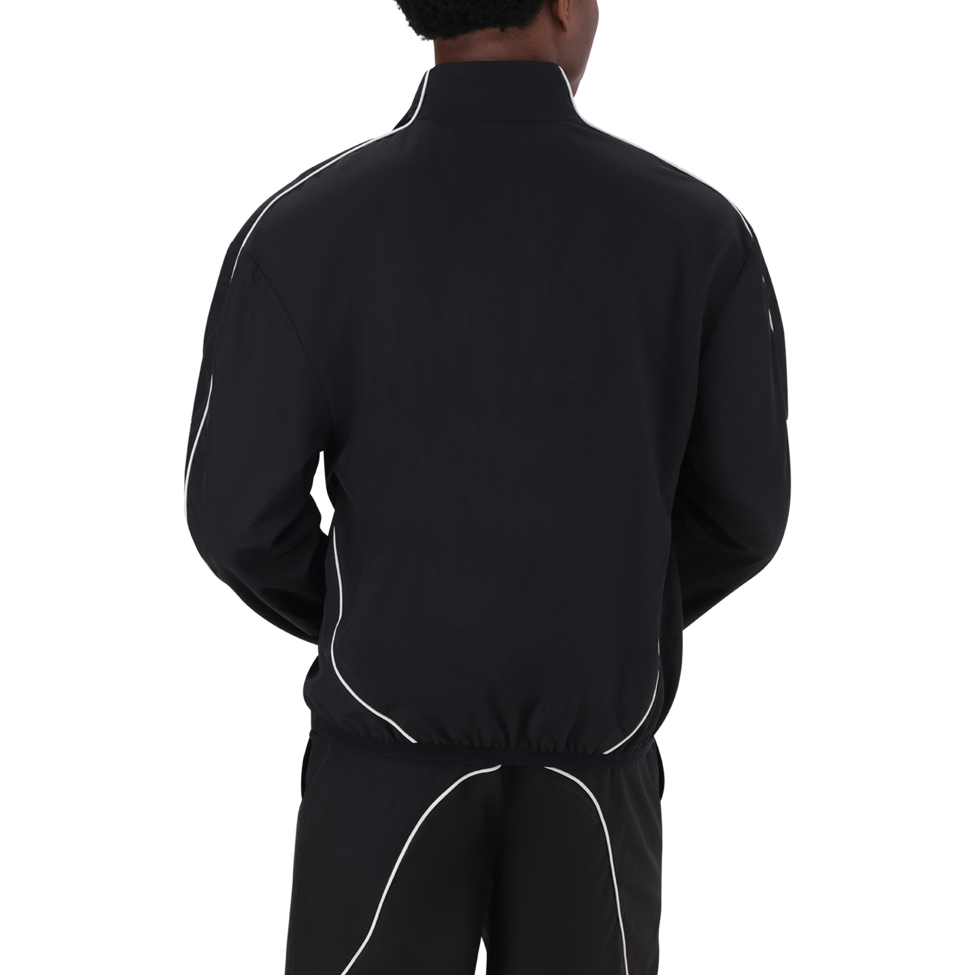 PLATO BLACK WHITE PIPING TRACK TOP