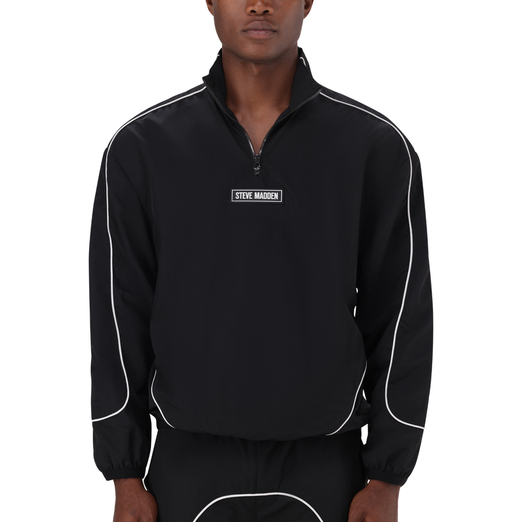 PLATO BLACK WHITE PIPING TRACK TOP