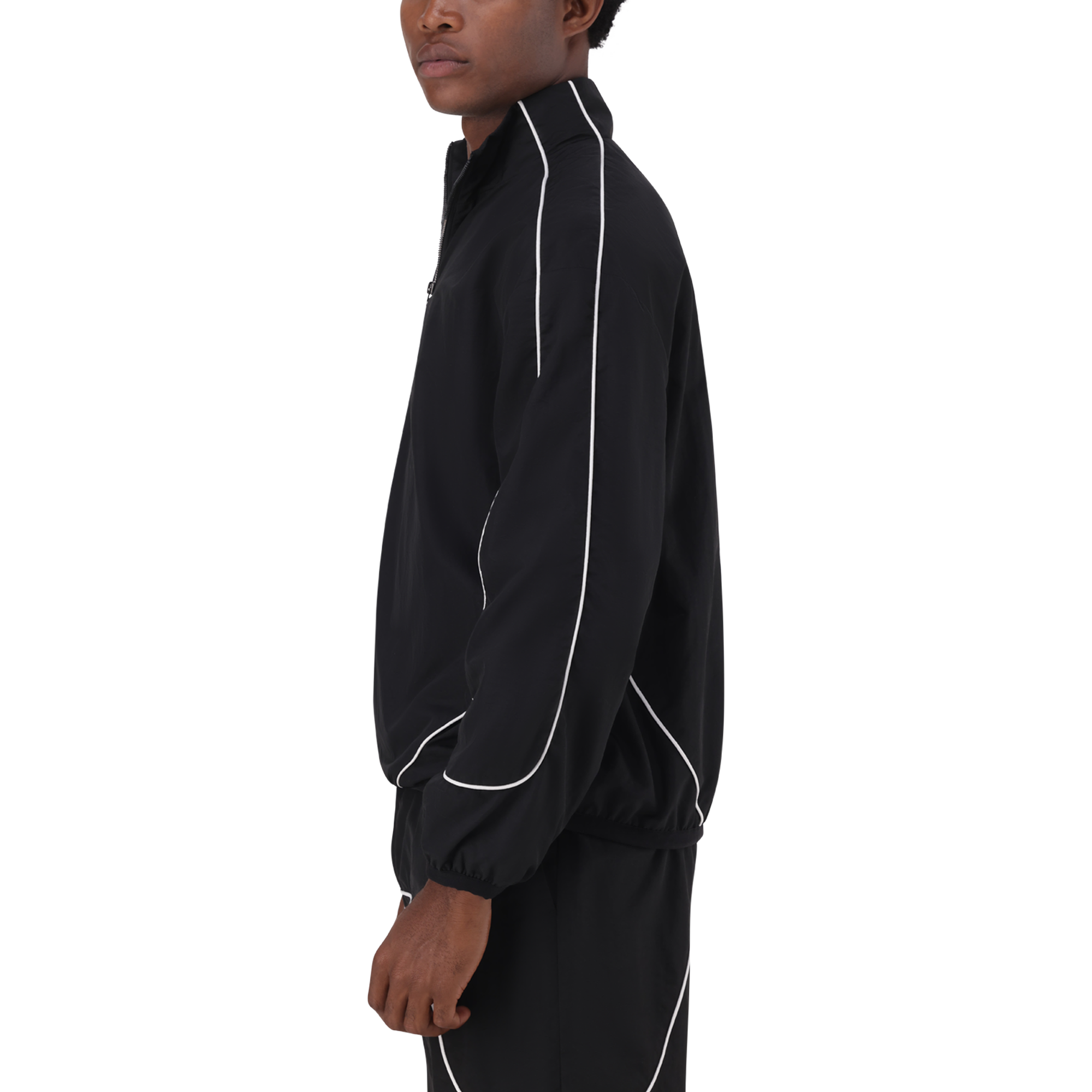 PLATO BLACK WHITE PIPING TRACK TOP