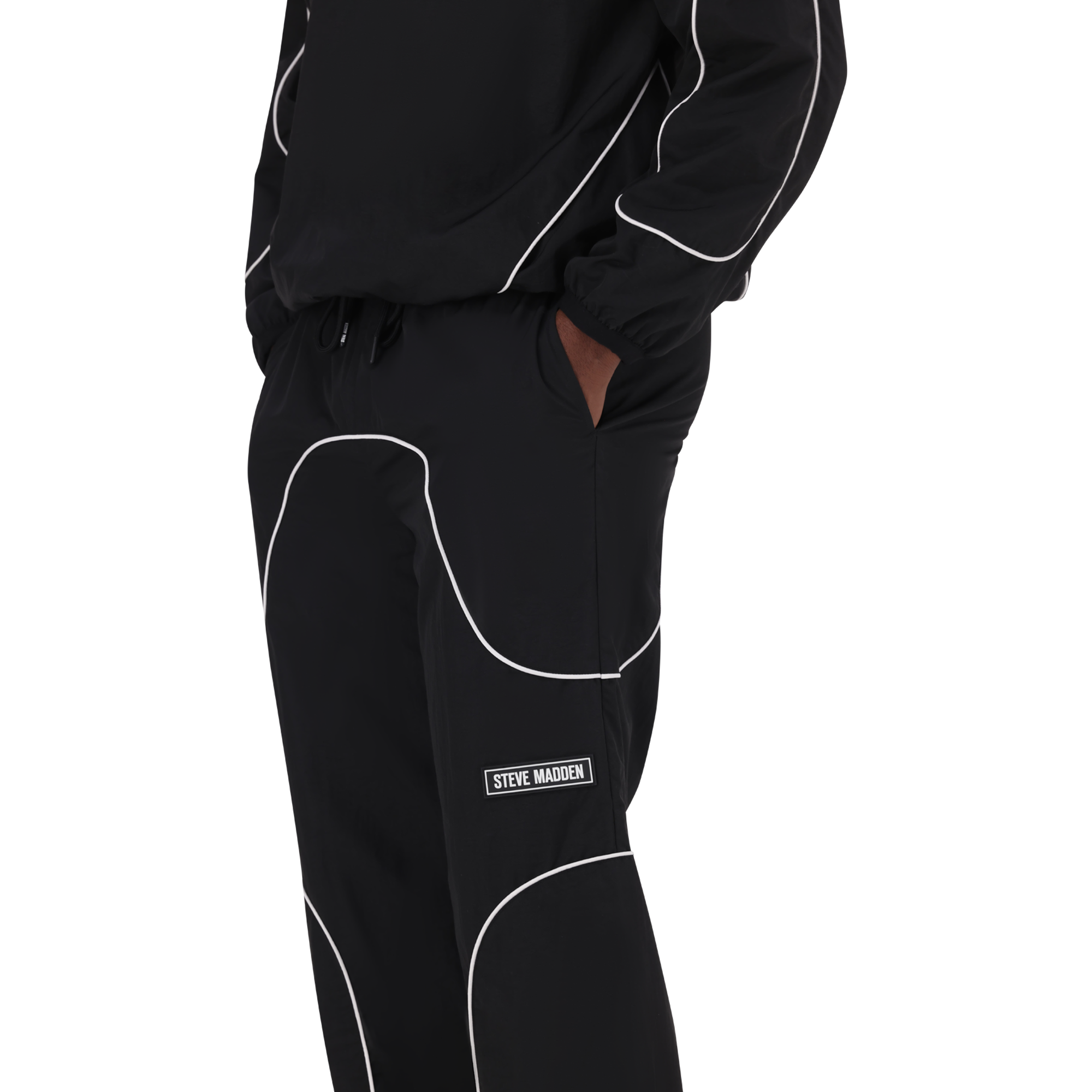 PEREZ BLACK PIPING TRACK BOTTOM