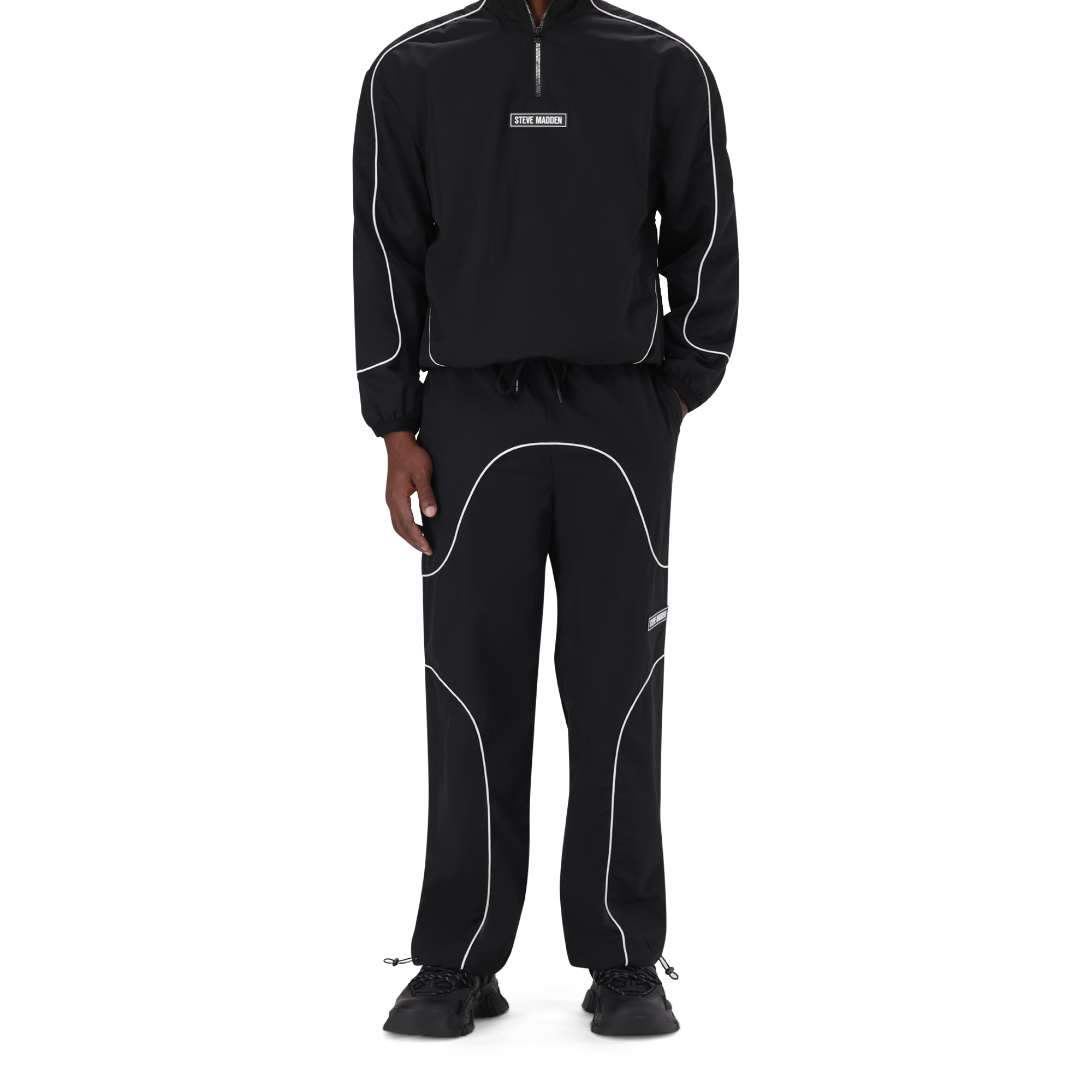 PEREZ BLACK PIPING TRACK BOTTOM