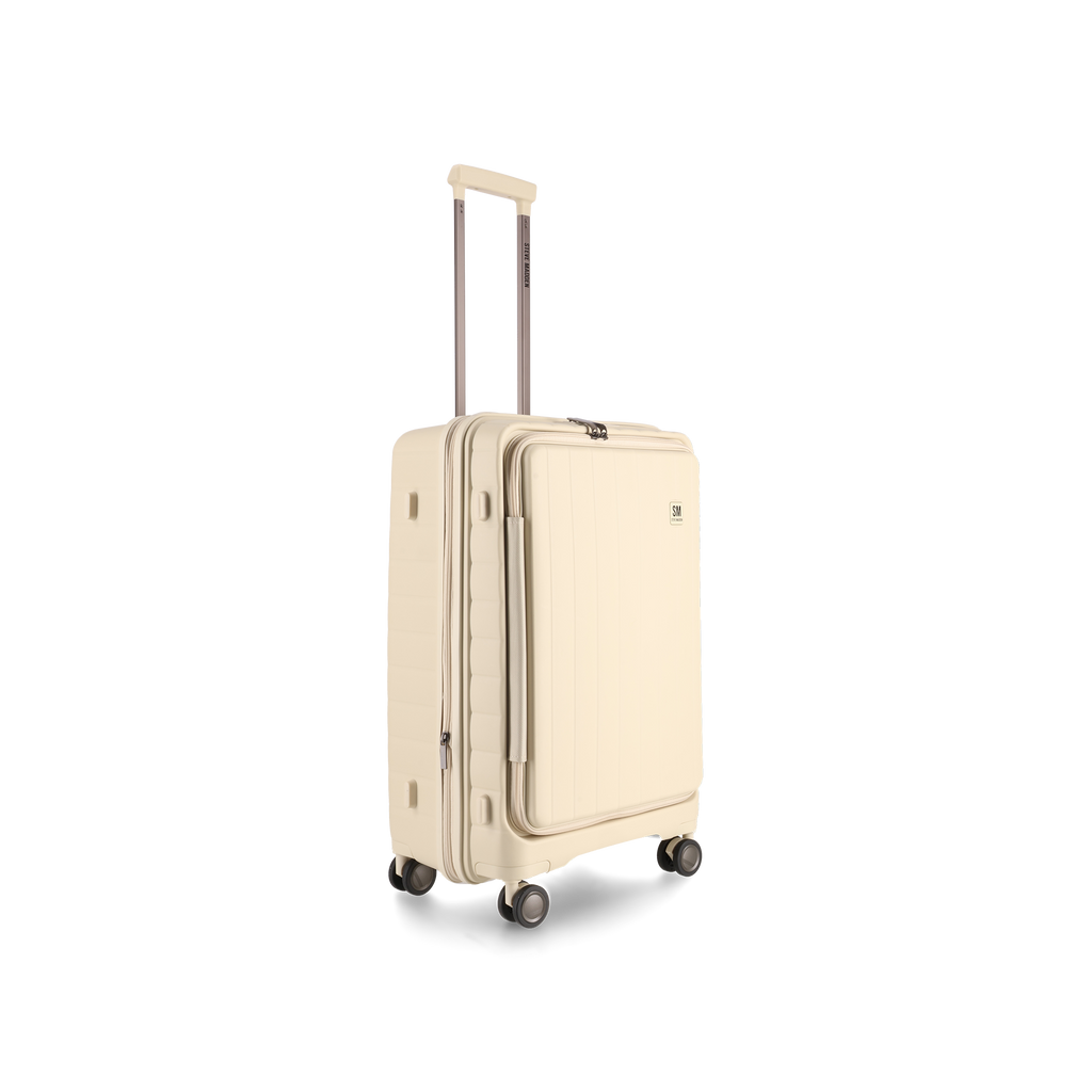 MANHATTAN JET SET CREAM LUGGAGE SET OF 3 TRAVEL CASES