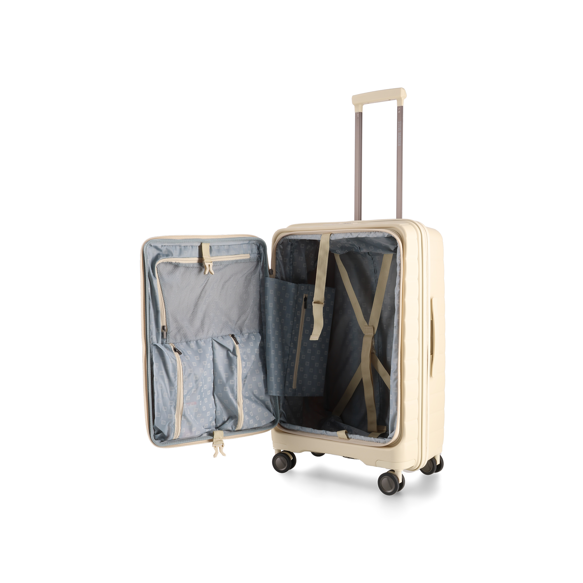MANHATTAN JET SET CREAM LUGGAGE SET OF 3 TRAVEL CASES