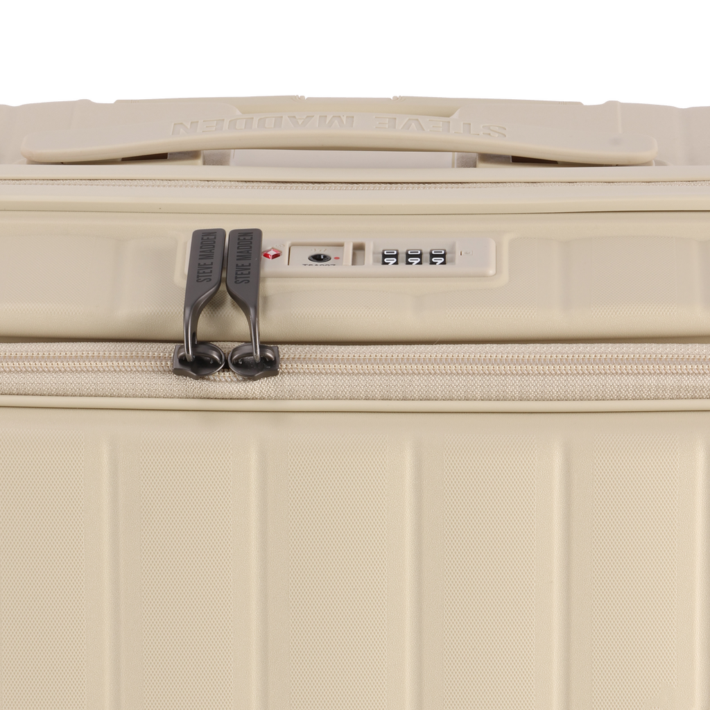 MANHATTAN JET SET CREAM LUGGAGE SET OF 3 TRAVEL CASES