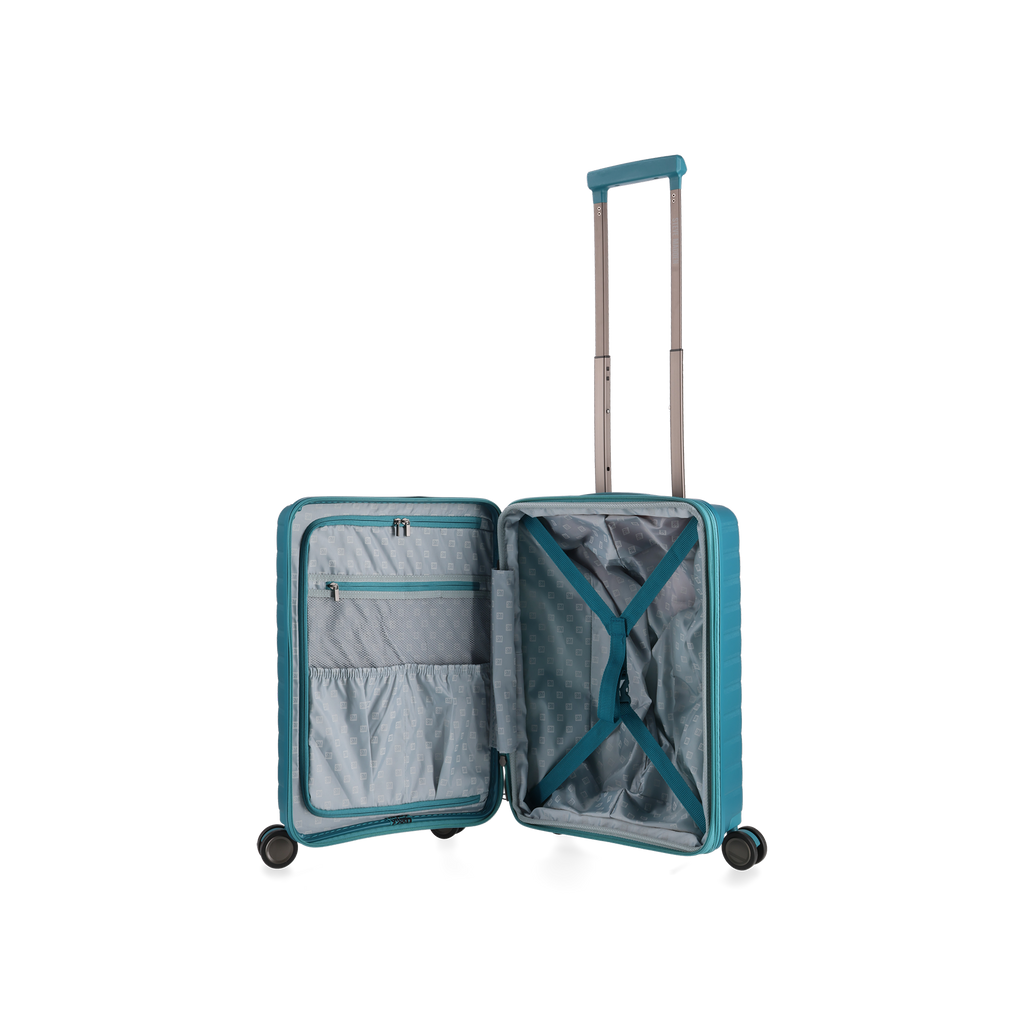 MANHATTAN JET SET TEAL BLUE LUGGAGE - CARRY ON 54cm