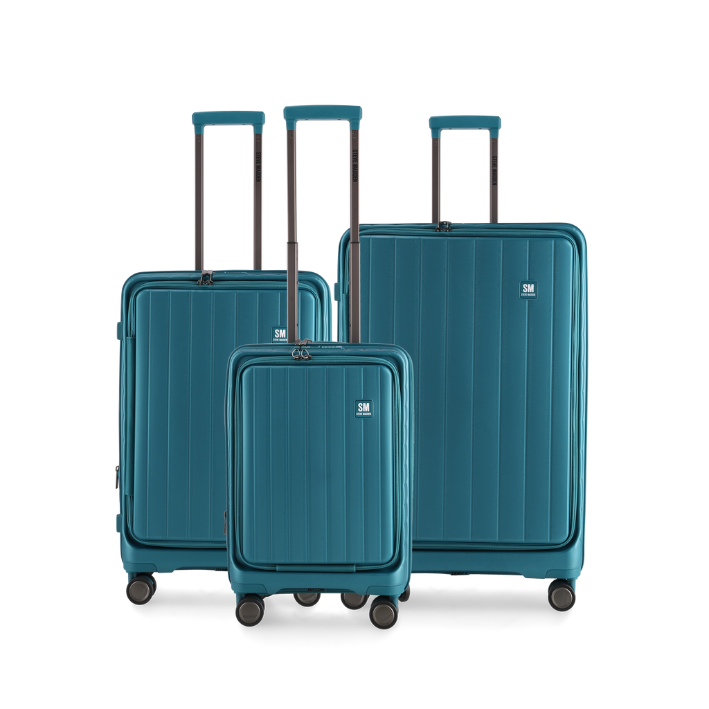 MANHATTAN JET SET TEAL BLUE LUGGAGE - CARRY ON 54cm