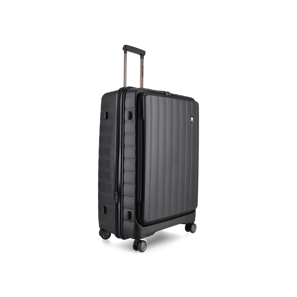 MANHATTAN JET SET BLACK LUGGAGE SET OF 3 TRAVEL CASES