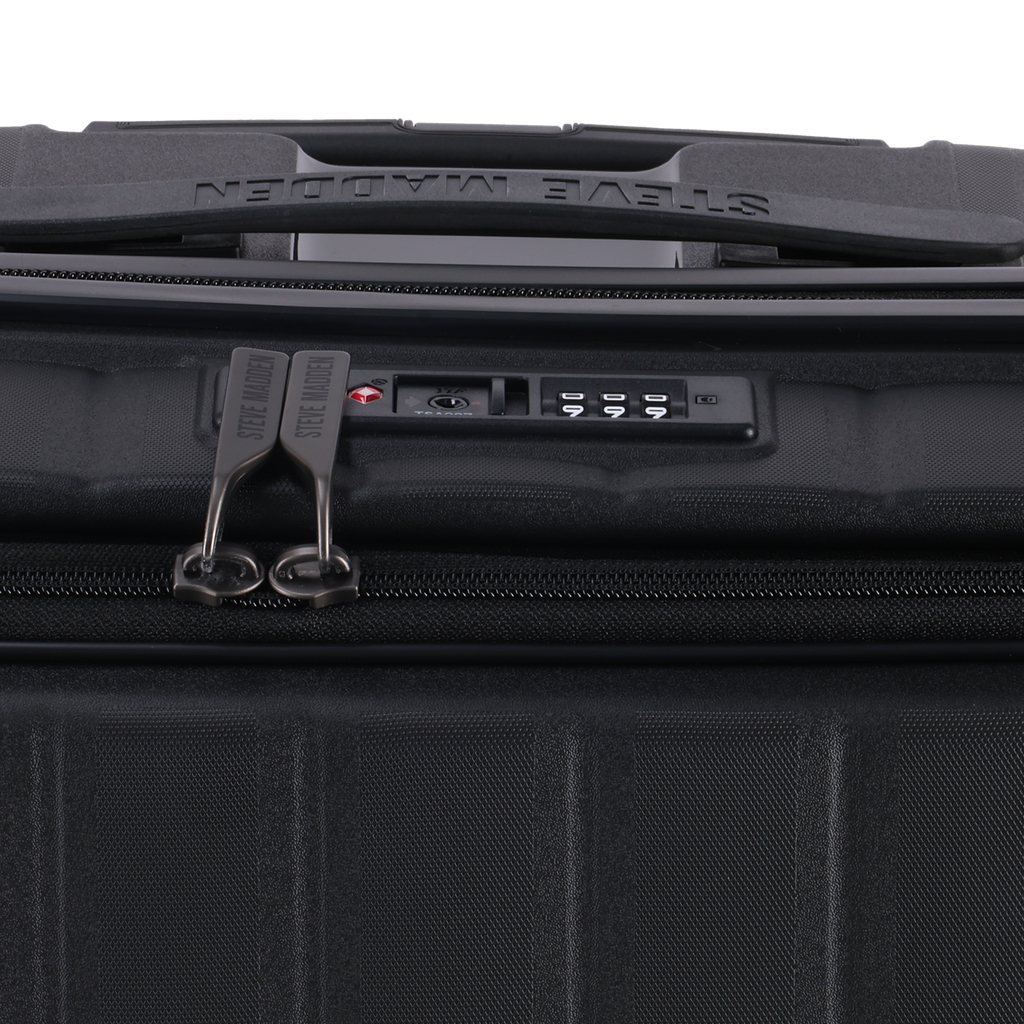 MANHATTAN JET SET BLACK LUGGAGE SET OF 3 TRAVEL CASES