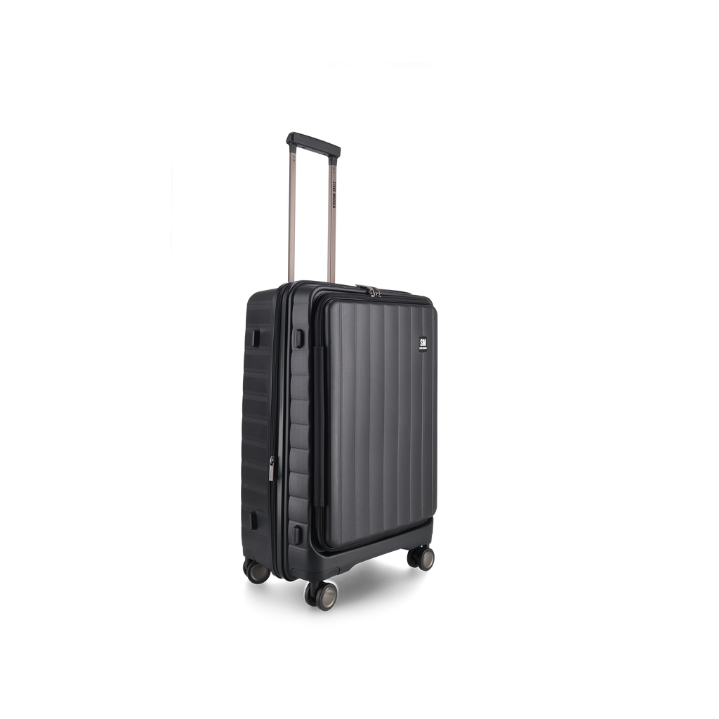 MANHATTAN JET SET BLACK LUGGAGE SET OF 3 TRAVEL CASES