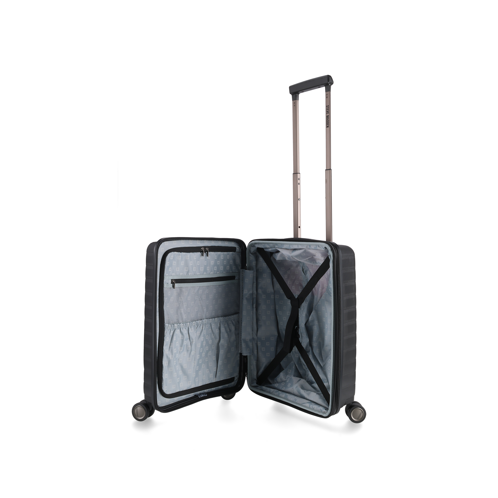 MANHATTAN JET SET BLACK LUGGAGE SET OF 3 TRAVEL CASES