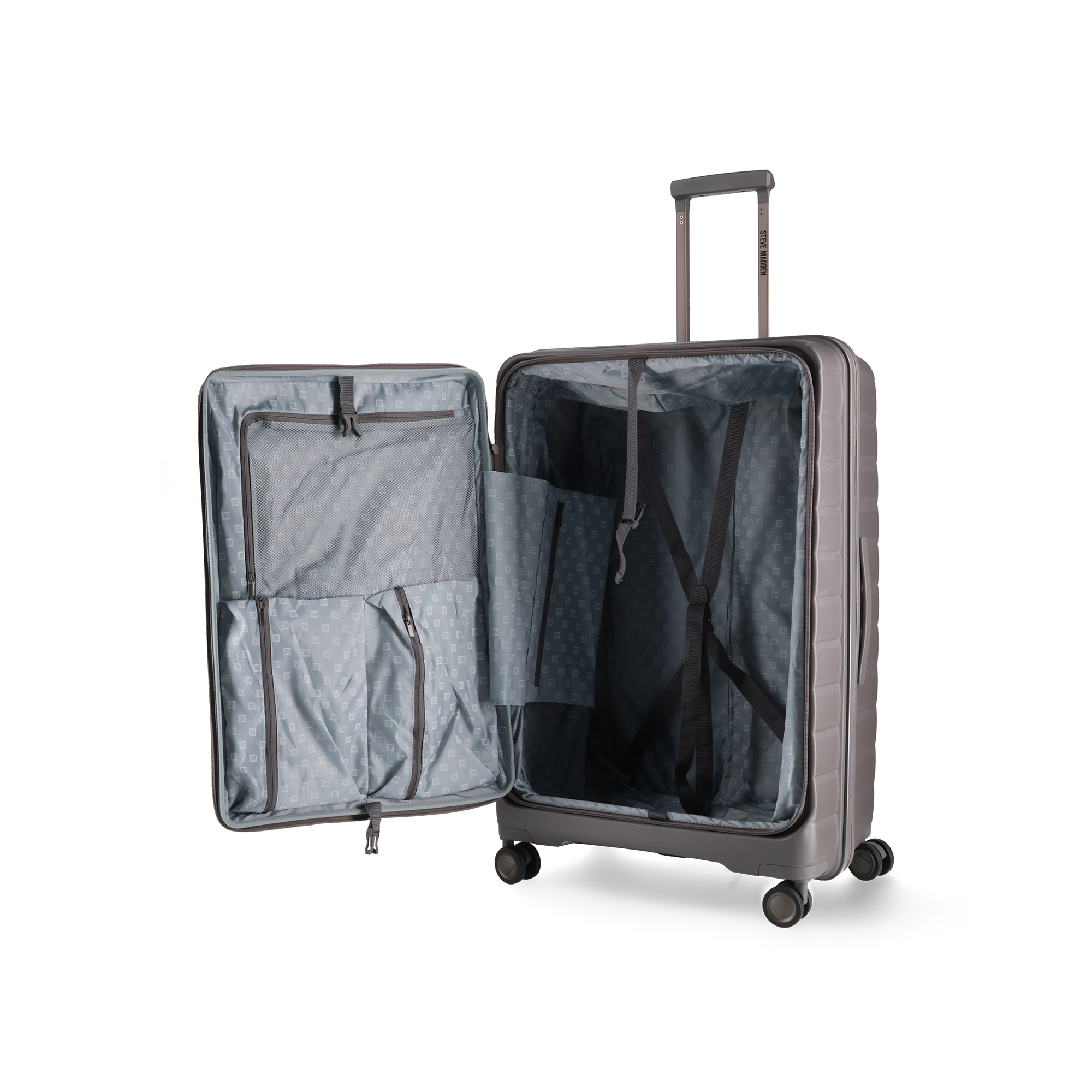 MANHATTAN JET SET GREY LUGGAGE SET OF 3 TRAVEL CASES
